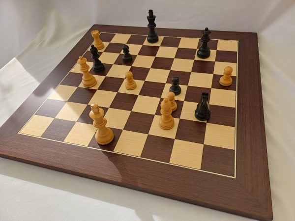 Deluxe Wengue and Maple Chess Board 18" with 1.75" squares - Image 3