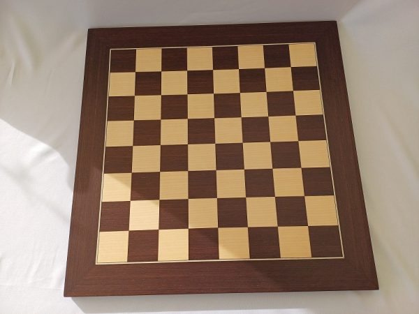 Deluxe Wengue and Maple Chess Board 18" with 1.75" squares - Image 14