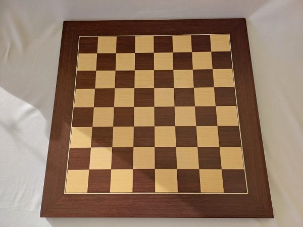 Deluxe Wengue and Maple Chess Board 18" with 1.75" squares - Image 13