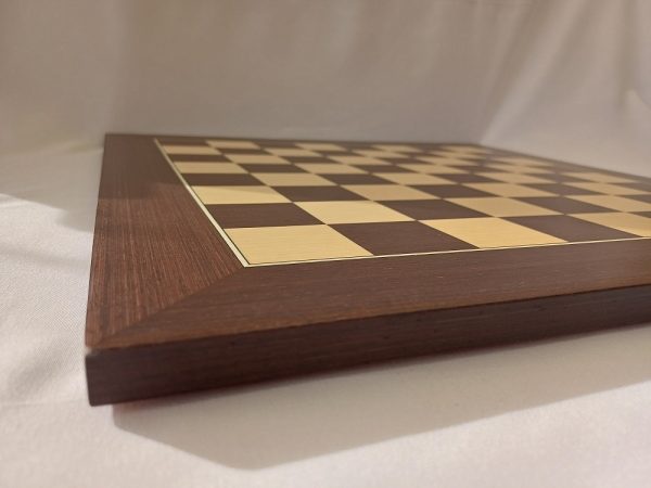 Deluxe Wengue and Maple Chess Board 18" with 1.75" squares - Image 10