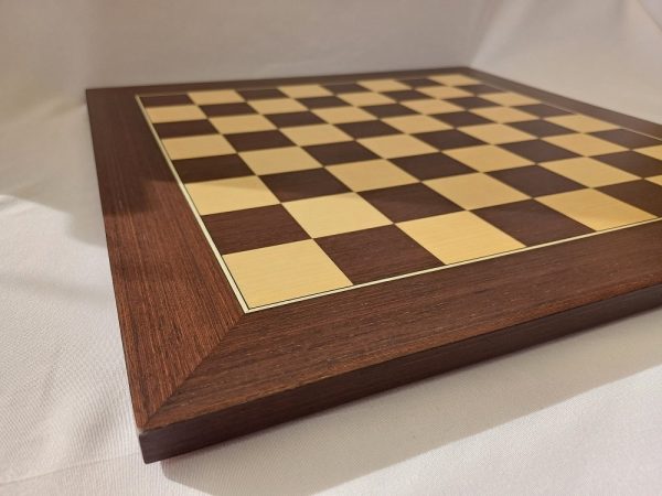 Deluxe Wengue and Maple Chess Board 18" with 1.75" squares - Image 9