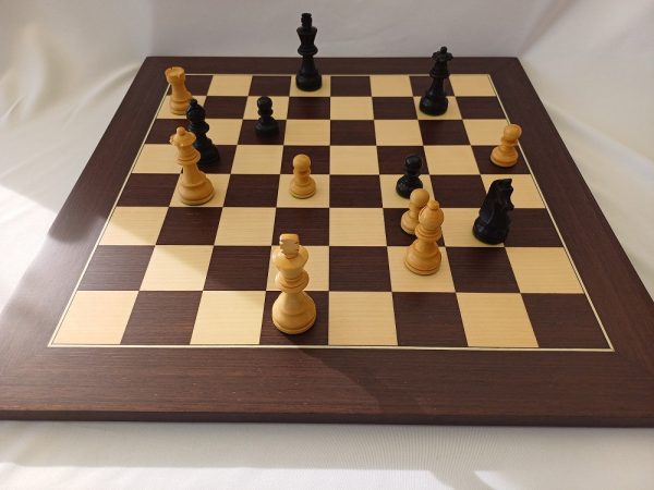 Deluxe Wengue and Maple Chess Board 18" with 1.75" squares - Image 5