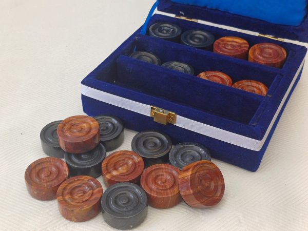 Red and Black Marble Draughts Pieces - Image 19