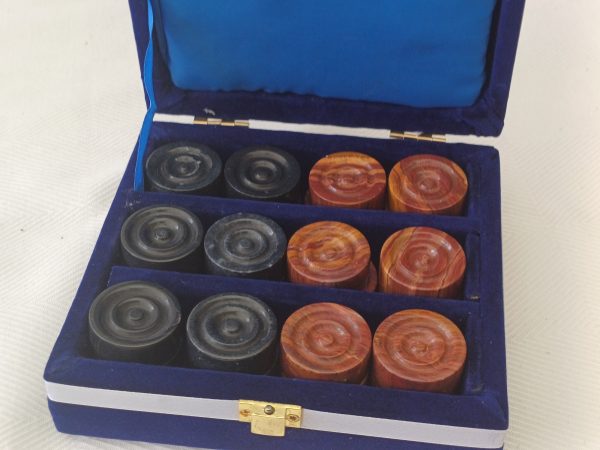 Red and Black Marble Draughts Pieces - Image 12