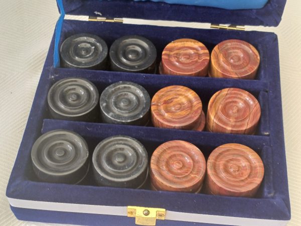 Red and Black Marble Draughts Pieces - Image 14