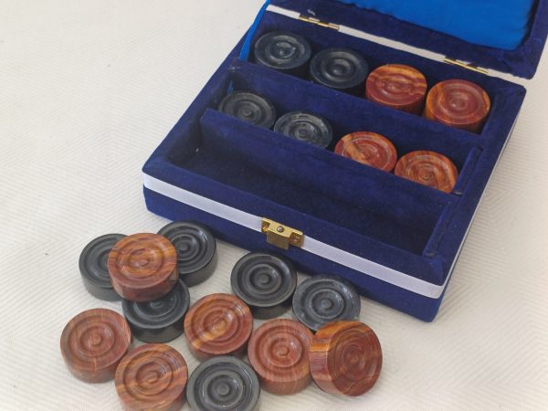 Red and Black Marble Draughts Pieces - Image 15
