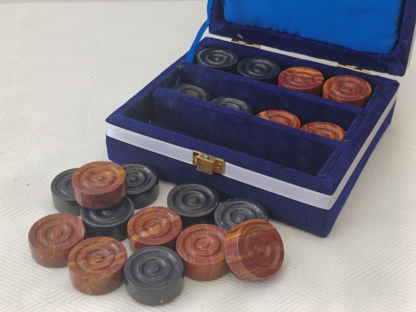 Red and Black Marble Draughts Pieces - Image 17