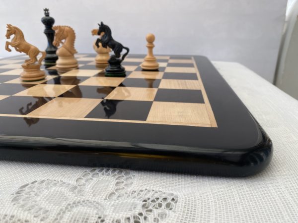 Luxury Ebony Chess Board with 2.2 inch Squares