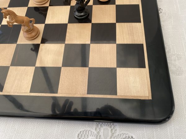 Luxury Ebony Chess Board with 2.2 inch Squares - Image 2