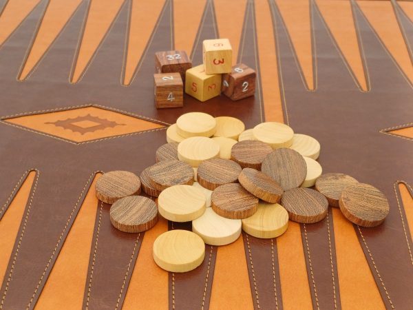 Thick LEATHER Backgammon Set - Image 14