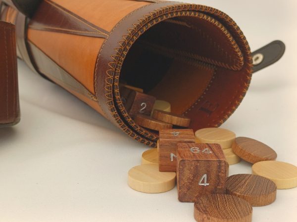 Thick LEATHER Backgammon Set - Image 7