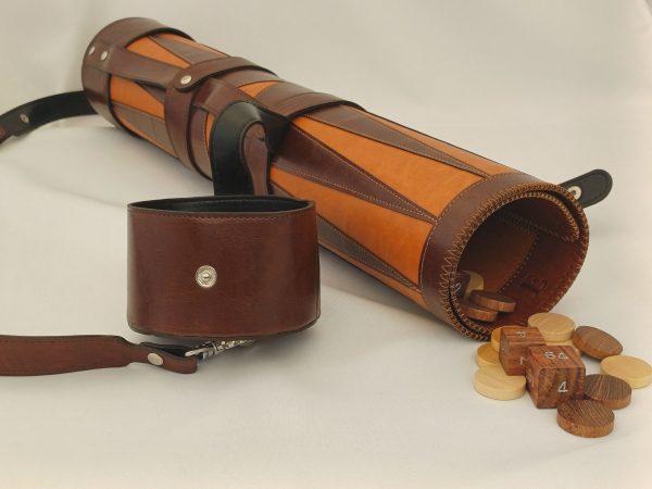 Thick LEATHER Backgammon Set - Image 8