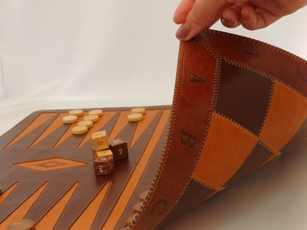 Thick LEATHER Backgammon Set - Image 12