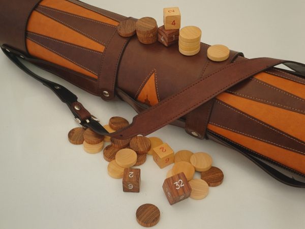 Thick LEATHER Backgammon Set - Image 4