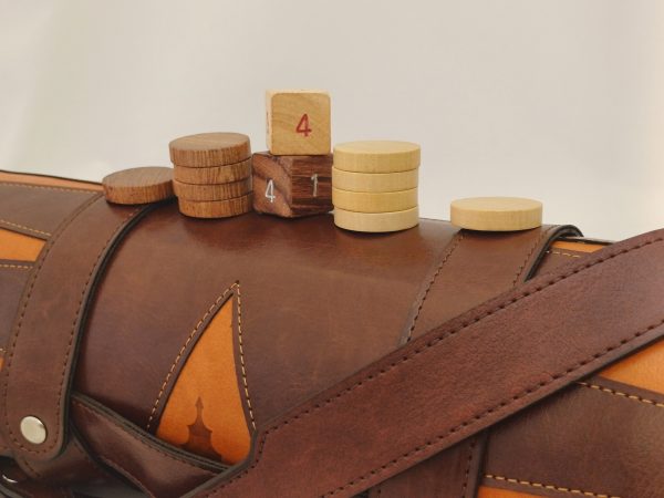 Thick LEATHER Backgammon Set - Image 6