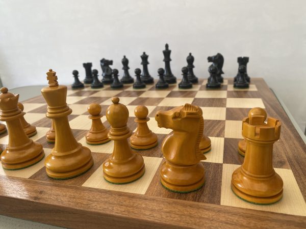 Bobby Fischer Triple Weight Chess Set - Antique Ebonised - Image 13
