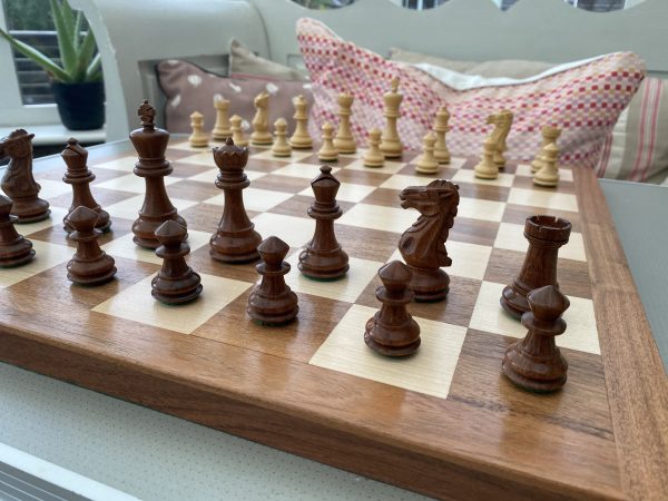 The Bara set of Triple Weighted Chess Pieces in Acacia - Image 17