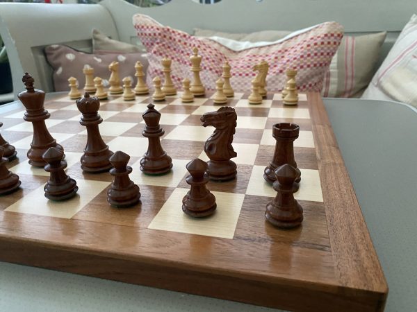 The Bara set of Triple Weighted Chess Pieces in Acacia - Image 2
