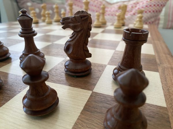 The Bara set of Triple Weighted Chess Pieces in Acacia - Image 3