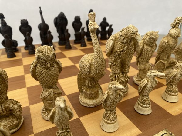 Large British and American Birds Chess Set