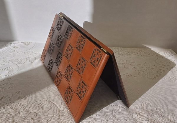 Dark Decorative Foldup Chess Board 2" Squares - Image 5