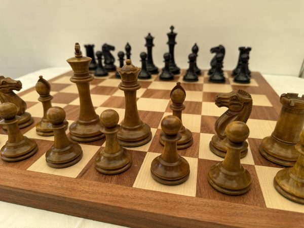 The Tuscany - Ebony and Antique Style Chess Set - Image 2