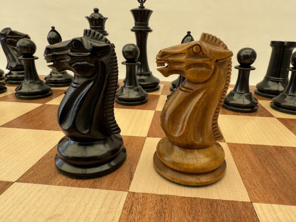 The Tuscany - Ebony and Antique Style Chess Set - Image 6