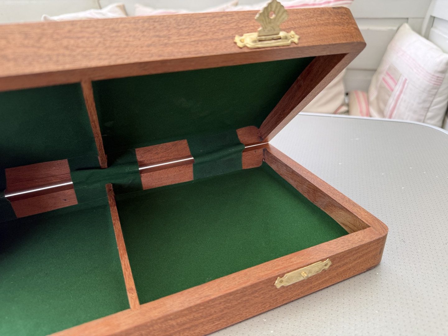 Complete Staunton Chess Set with 12" Board Case and Stone Chess Pieces - Image 14