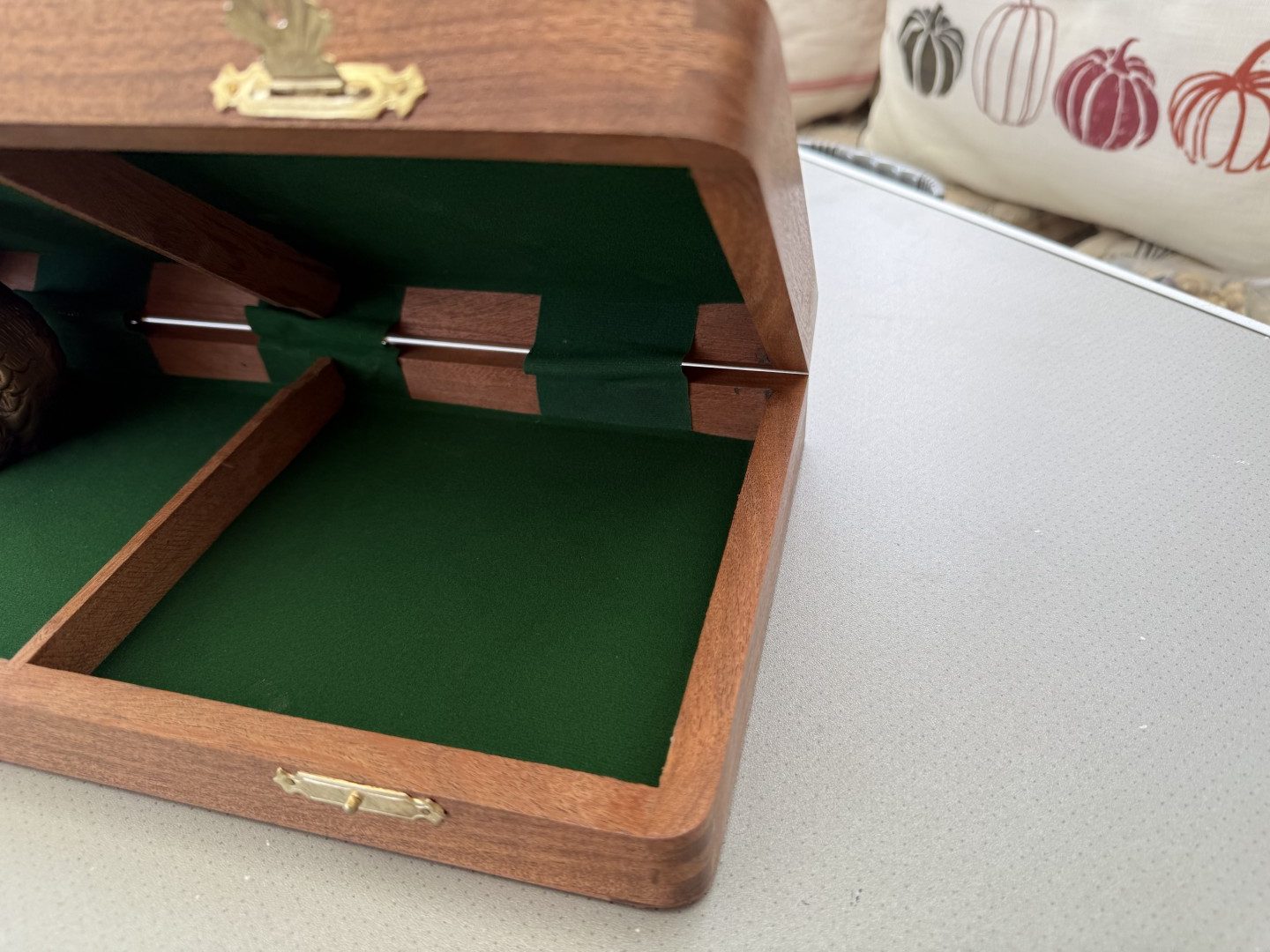 Complete Staunton Chess Set with 12" Board Case and Stone Chess Pieces - Image 15